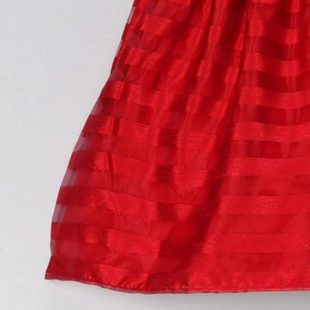 Marmellata Red Rosette Holiday Dress Set Baby Girl size 18 mo A-line Sleeveless‎
